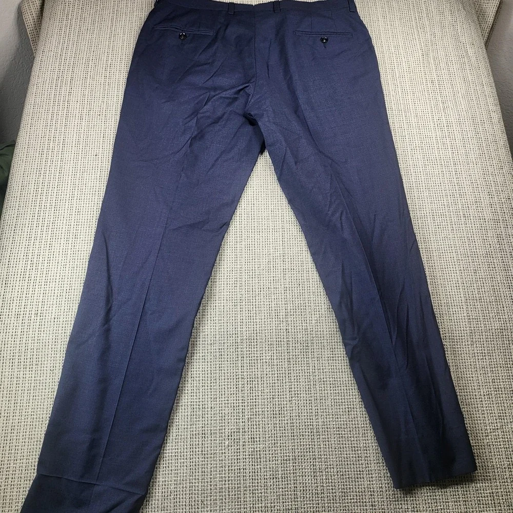Ted Baker Suit‎ Pants Mens 36x34 Blue Wool Jerome Slim Fit Made In Canada